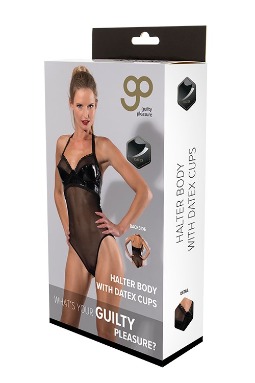 Halterneck Body With Datex Cups - Black