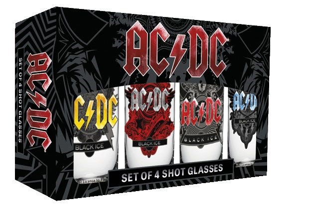 AC/DC Black Ice Shotglas - 4-Pack