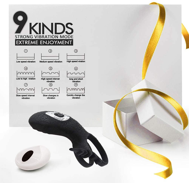 Adjustable Double Penis Ring With Remote