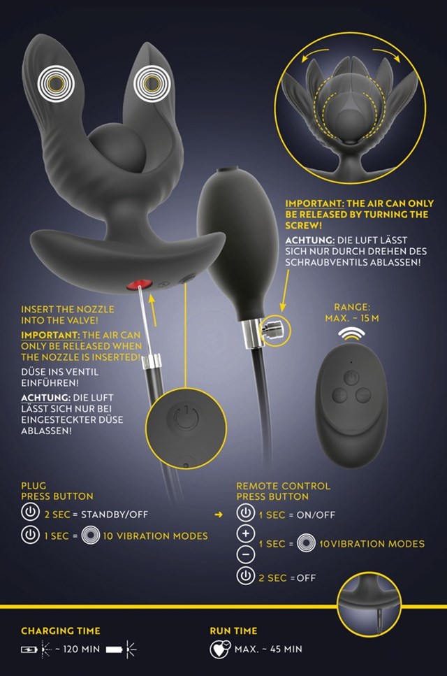 RC Inflatable Expander Plug with Vibration
