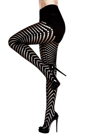 Geometric Jacquard Pantyhose Queensize