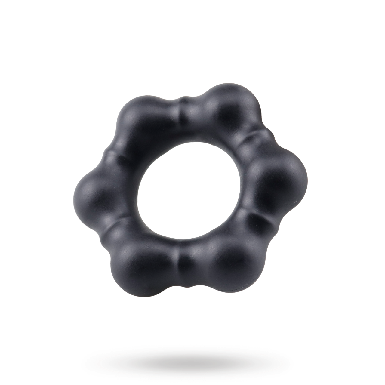 Beaded Silicone Cock Ring Black