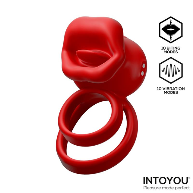 Bittey Cock Ring With Vibration & Biting