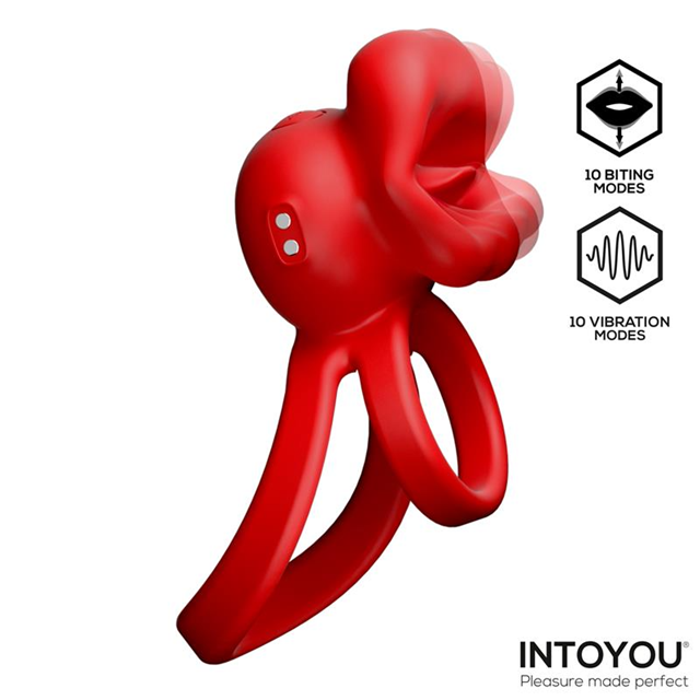 Bittey Cock Ring With Vibration & Biting