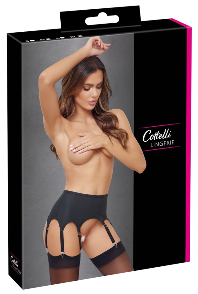 Black Matte Look Suspender Belt