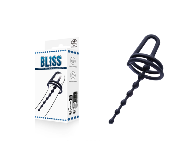 Bliss Urethral Plug With Glans Straps