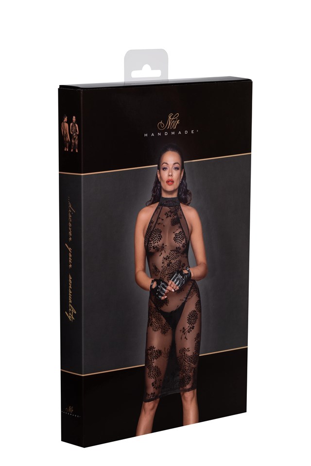 F240 Midi Tylkjole med Fløjlsstropper