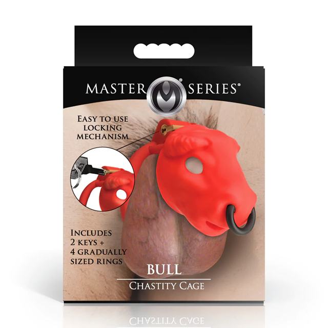 Bull - Chastity Cage - Red