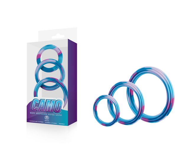 Camo 3in1 Silicone Cock Ring
