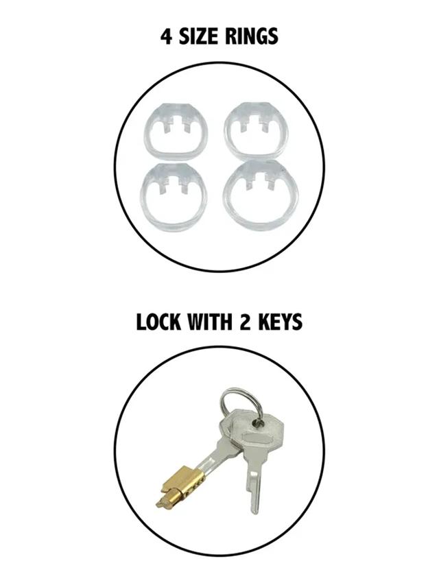 Clear Control Cock Cage Short