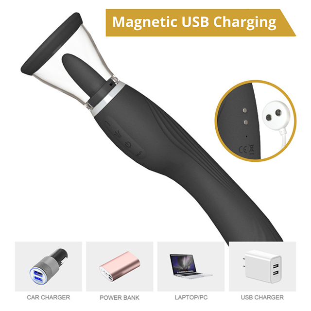 Clitoral Licking Pump With G-Spot Vibrator