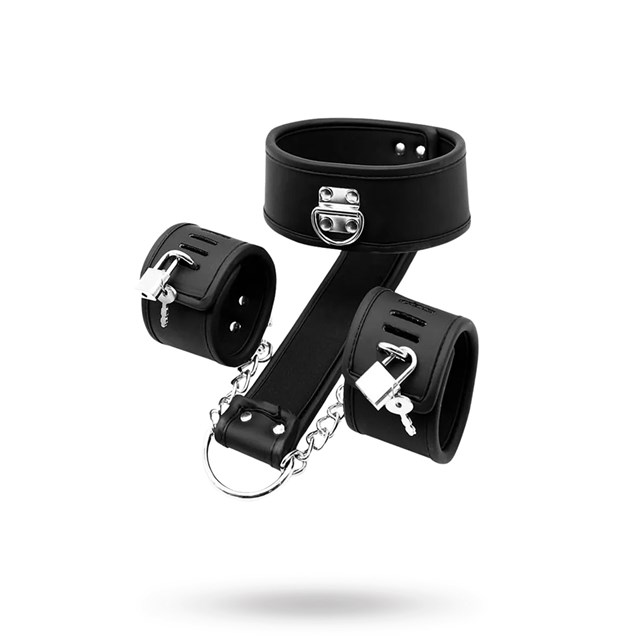 Collar With Handcuffs Set Vegan Leather