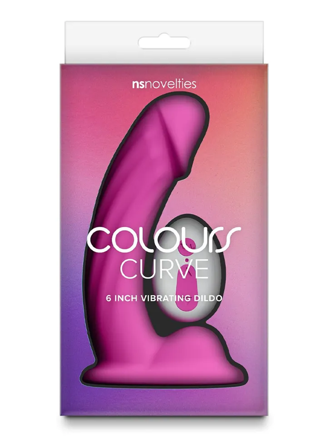 Colours Curve Vibrating Dildo Pink 16,4 cm