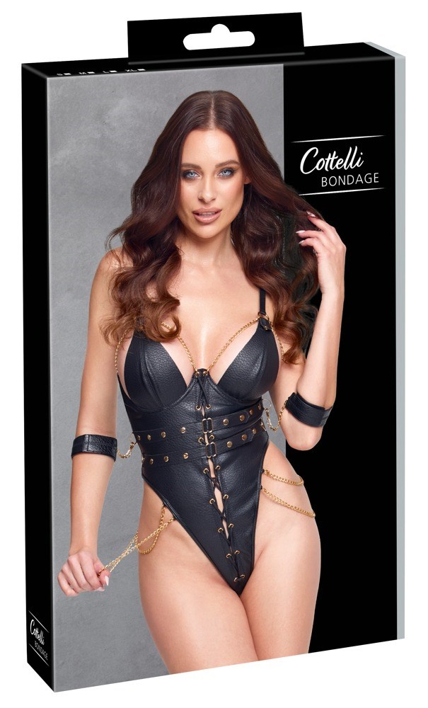 Crotchless Bondage Body Black