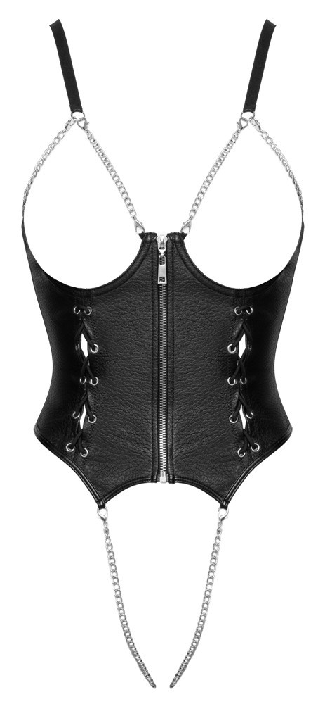 Open Cup Crotchless Body Black