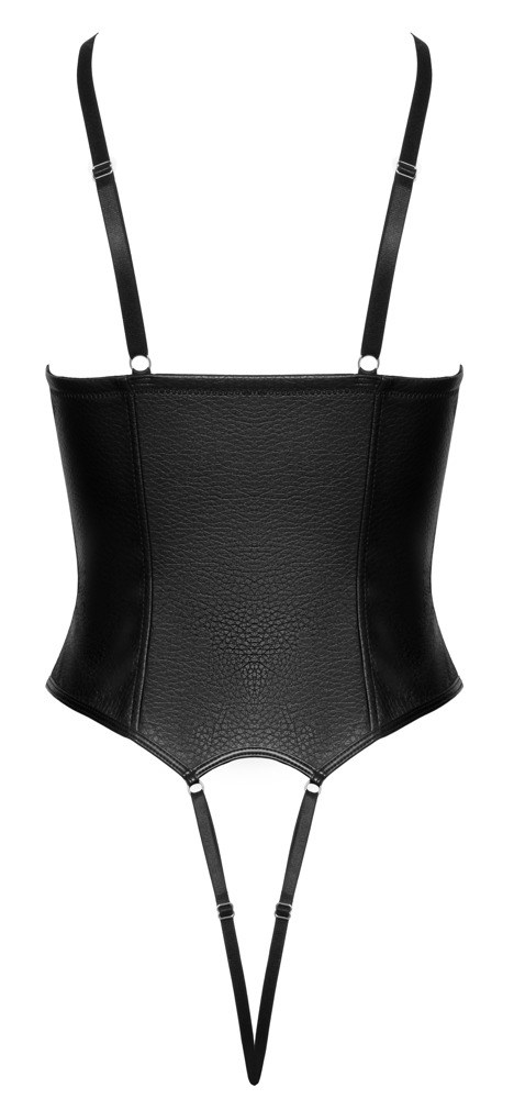 Open Cup Crotchless Body Black