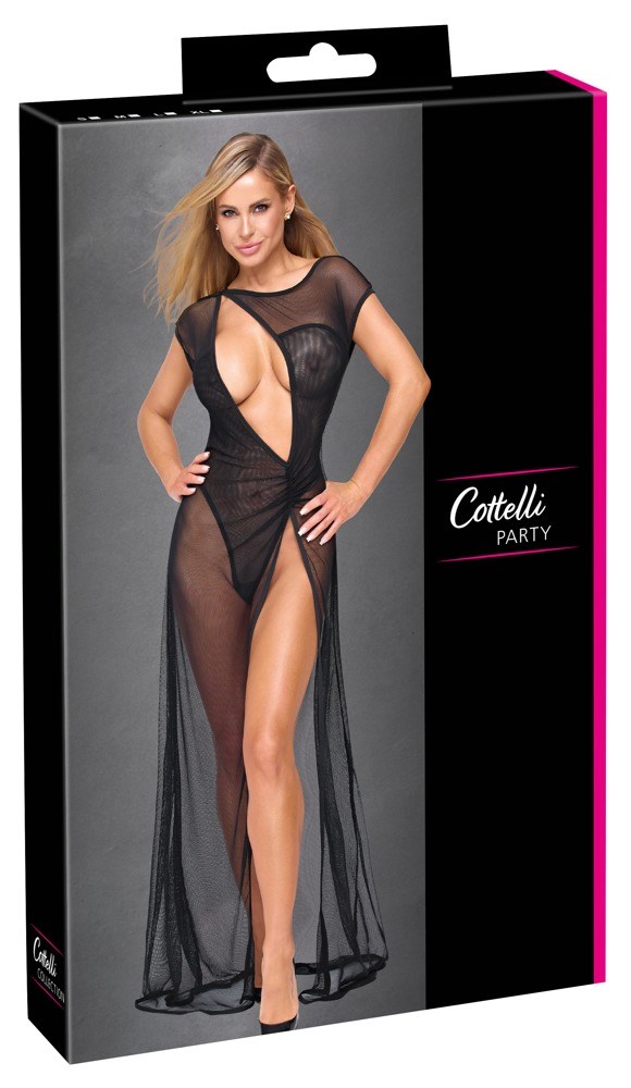 Long Net Dress Black