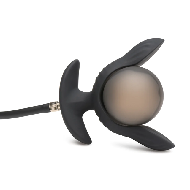 Dark Pearl Inflatable Vibrating Butt Plug With Remote Control