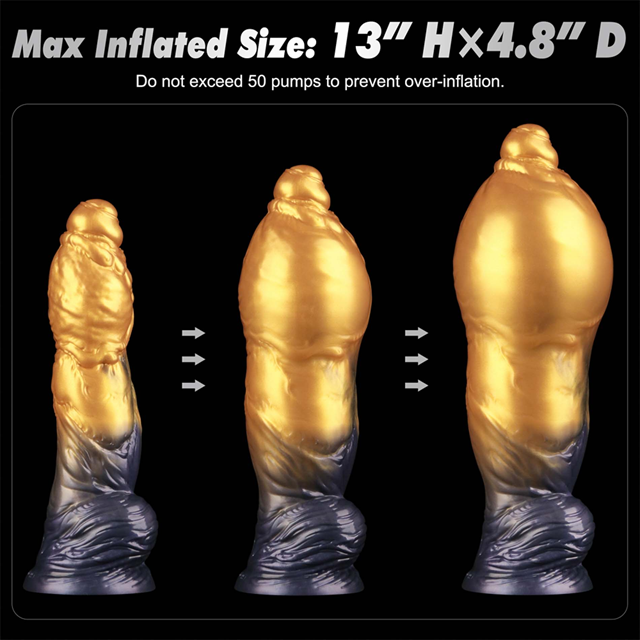 Density Inflatable Dildo Yellow/Blue 25 cm