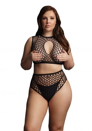 Duo Net Key-hole 2-delt Bh-sæt Plus Size