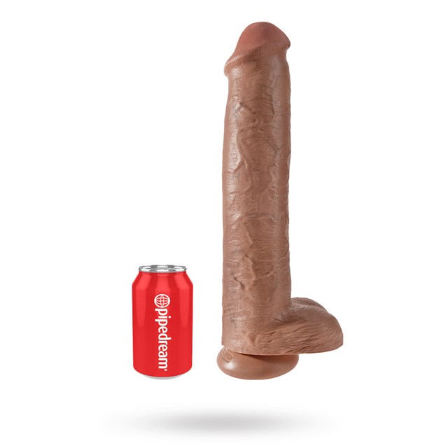 Dildo med Pung 42 cm - Solbrun