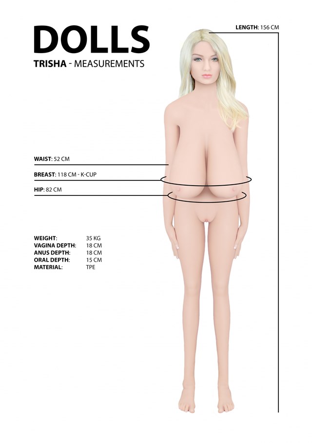 TRISHA - SEXDUKKE I NATURLIG STØRRELSE