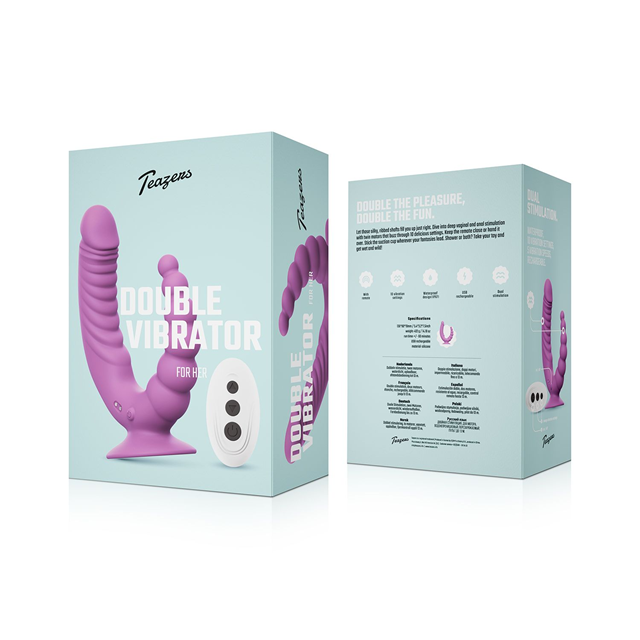 Double Vibrator With Suction Cup & Remote