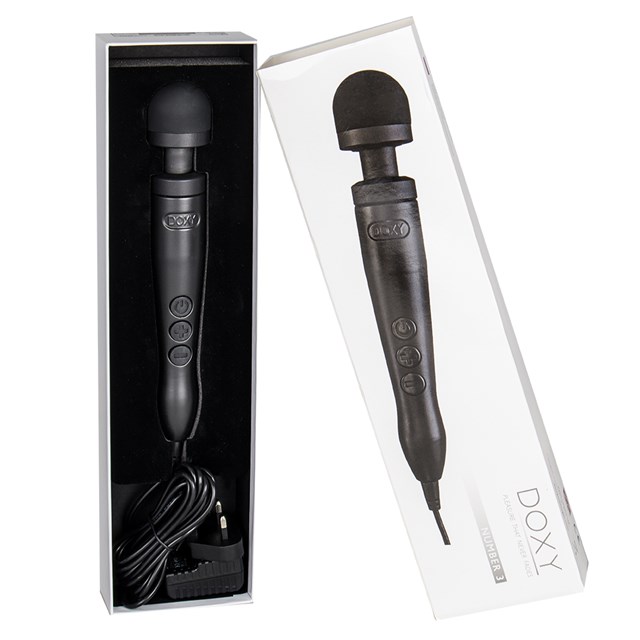 Number 3 Wand Massagestav - Mat sort