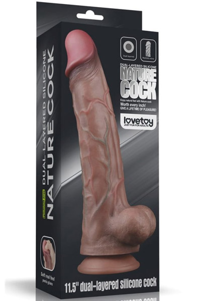 Dual Layered Platinum Silicone Cock 29,5 cm