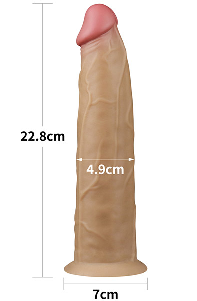 Dual-Layered Silicone Vibe With Rotation 22,5cm