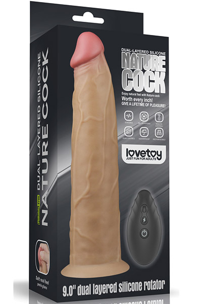 Dual-Layered Silicone Vibe With Rotation 22,5cm