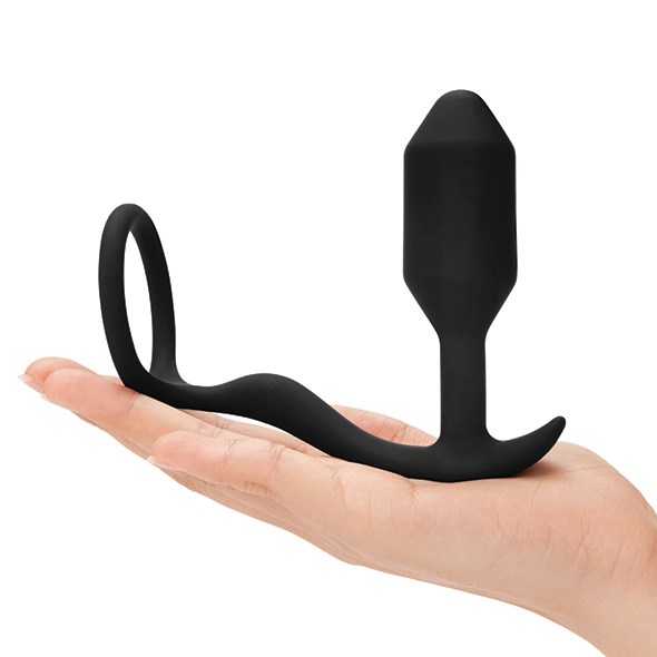 Snug & Tug - Vægtet Silikone Anal Plug og Penisring 128 g