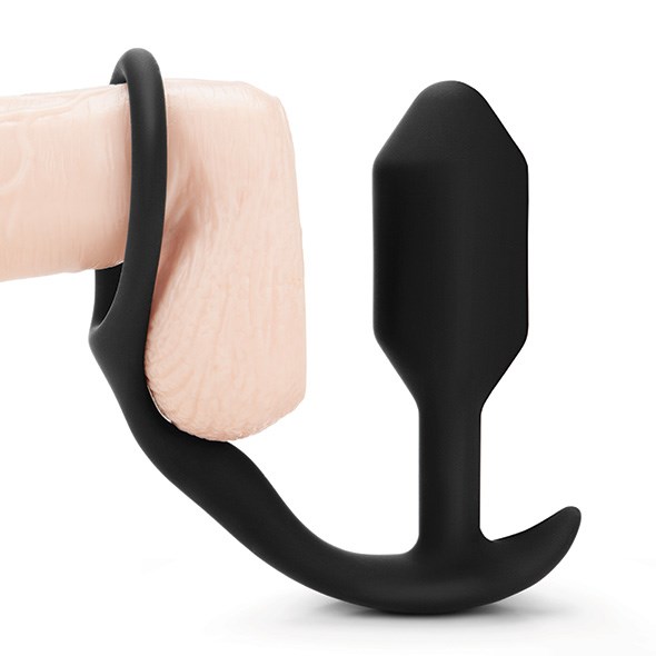 Snug & Tug - Vægtet Silikone Anal Plug og Penisring 128 g