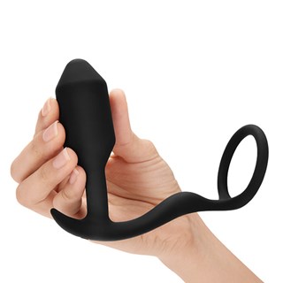 Snug & Tug - Vægtet Silikone Anal Plug Og Penisring 128 G