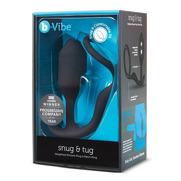 Snug & Tug - Vægtet Silikone Anal Plug og Penisring 128 g