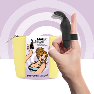 Magic Finger Bunny Vibrator - Black
