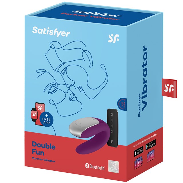 DOUBLE FUN PARVIBRATOR MED FJERNBETJENING - LILLA