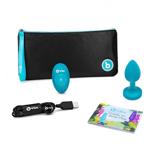 VIBRATING JEWEL PLUG M/L - TURKIS