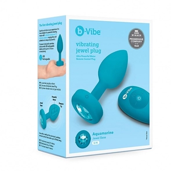 VIBRATING JEWEL PLUG M/L - TURKIS