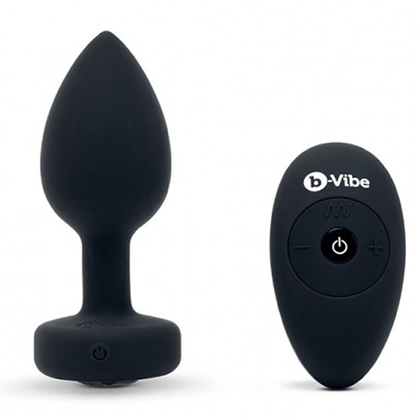 VIBRATING JEWEL PLUG M/L - SORT