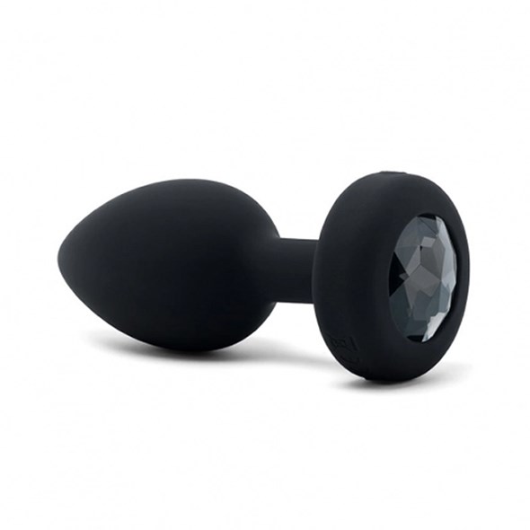 VIBRATING JEWEL PLUG M/L - SORT