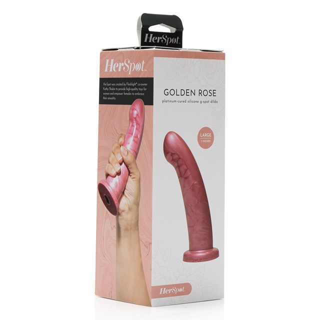 HERSPOT - GOLDEN ROSE STOR DILDO