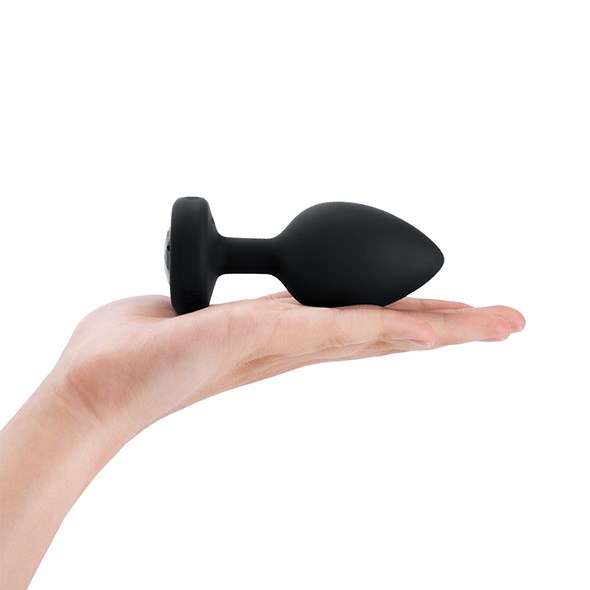 VIBRATING JEWEL PLUG XXL - SORT