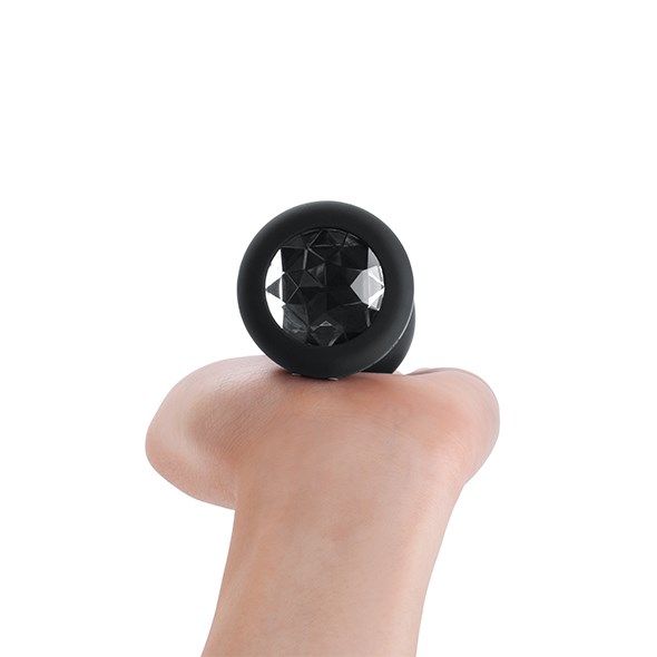 VIBRATING JEWEL PLUG XXL - SORT