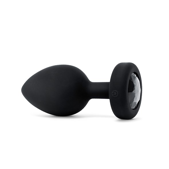 VIBRATING JEWEL PLUG XXL - SORT