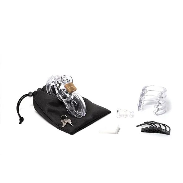 CB-X CB-3000 CHASTITY COCK CAGE TRANSPARENT 76 MM