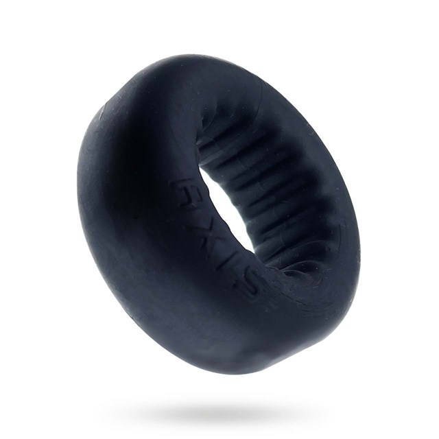 OXBALLS - AXIS RIB GRIPHOLD COCKRING BLACK ICE