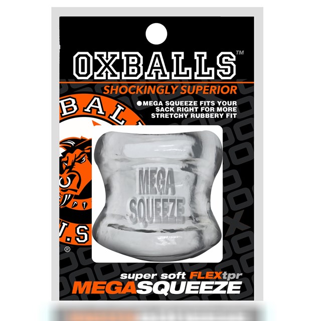 OXBALLS - MEGA SQUEEZE ERGOFIT BALLSTRETCHER CLEAR