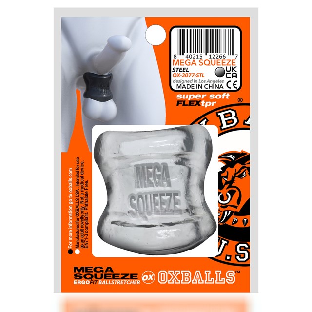 OXBALLS - MEGA SQUEEZE ERGOFIT BALLSTRETCHER CLEAR