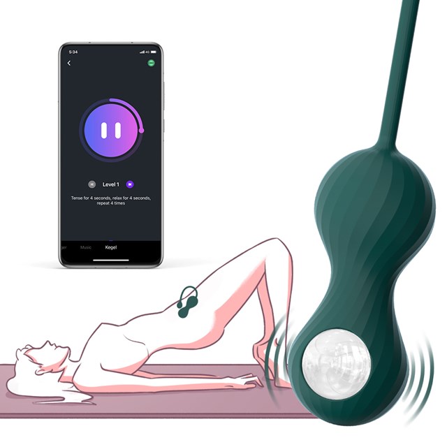 CRYSTAL DUO SMART KEGEL VIBRATOR MED VÆGTE